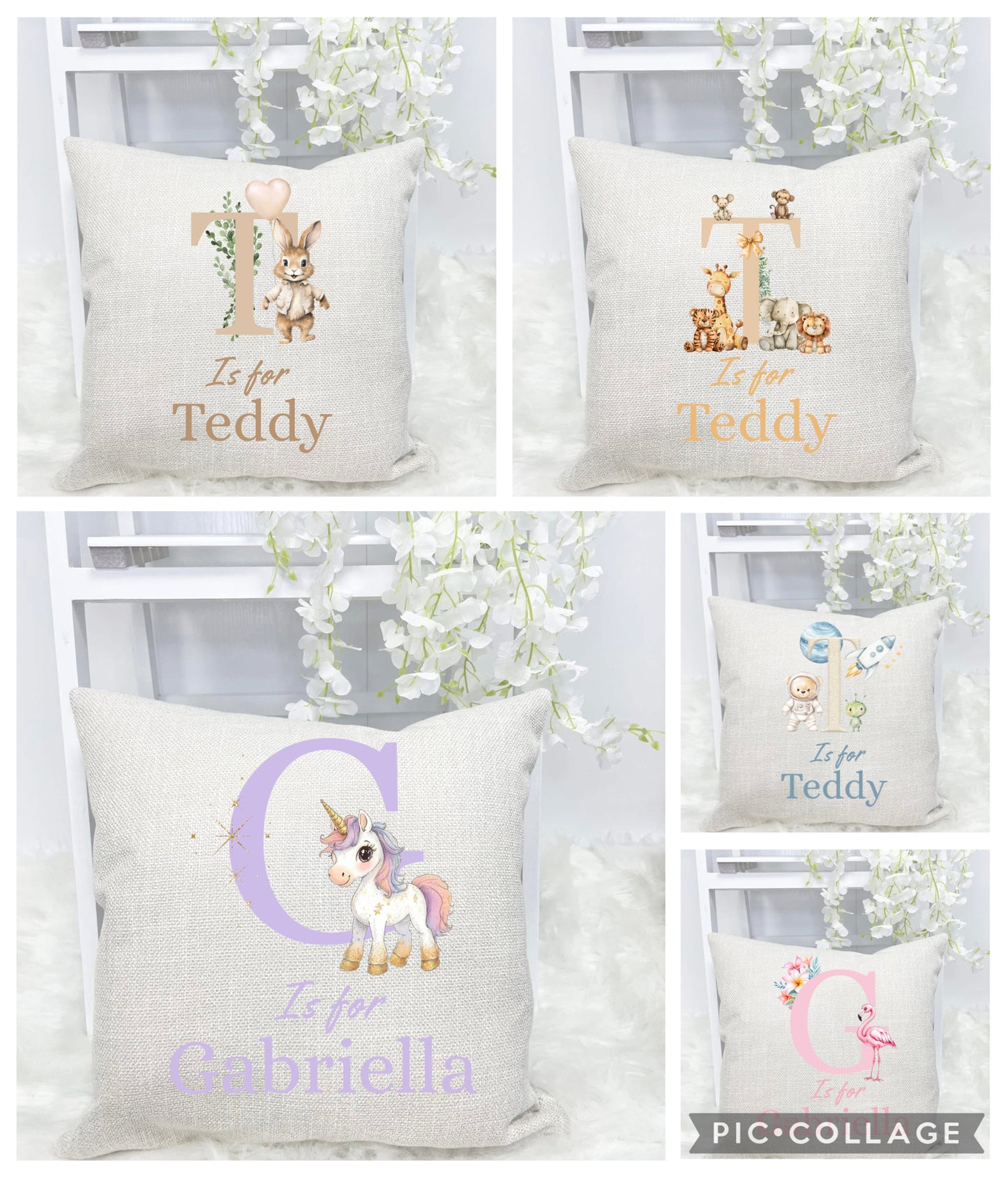 Personalised initial cushion
