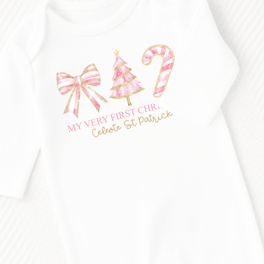 Candy cane stripe romper suit