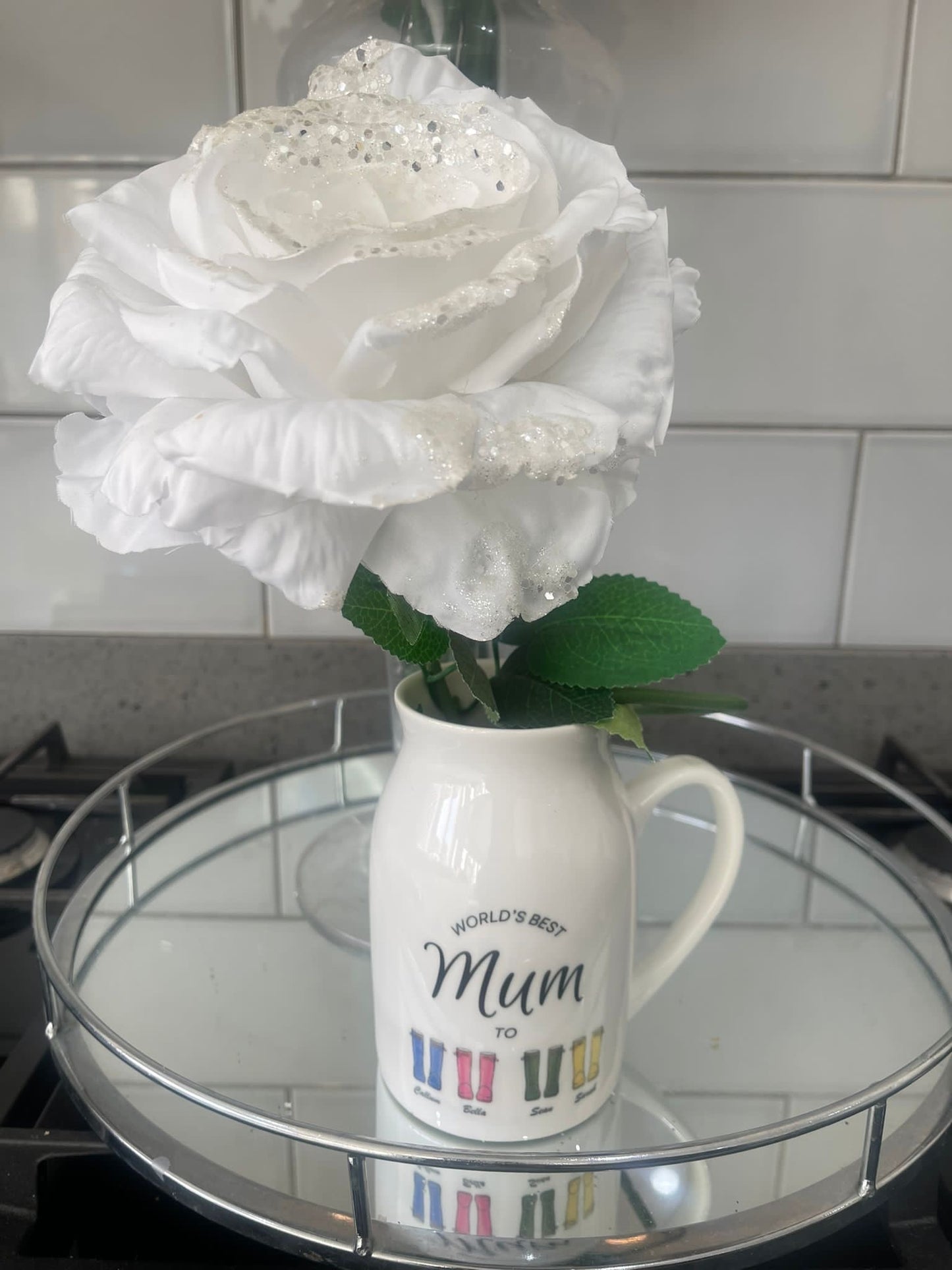 Mother’s Day jug, wellie boot design