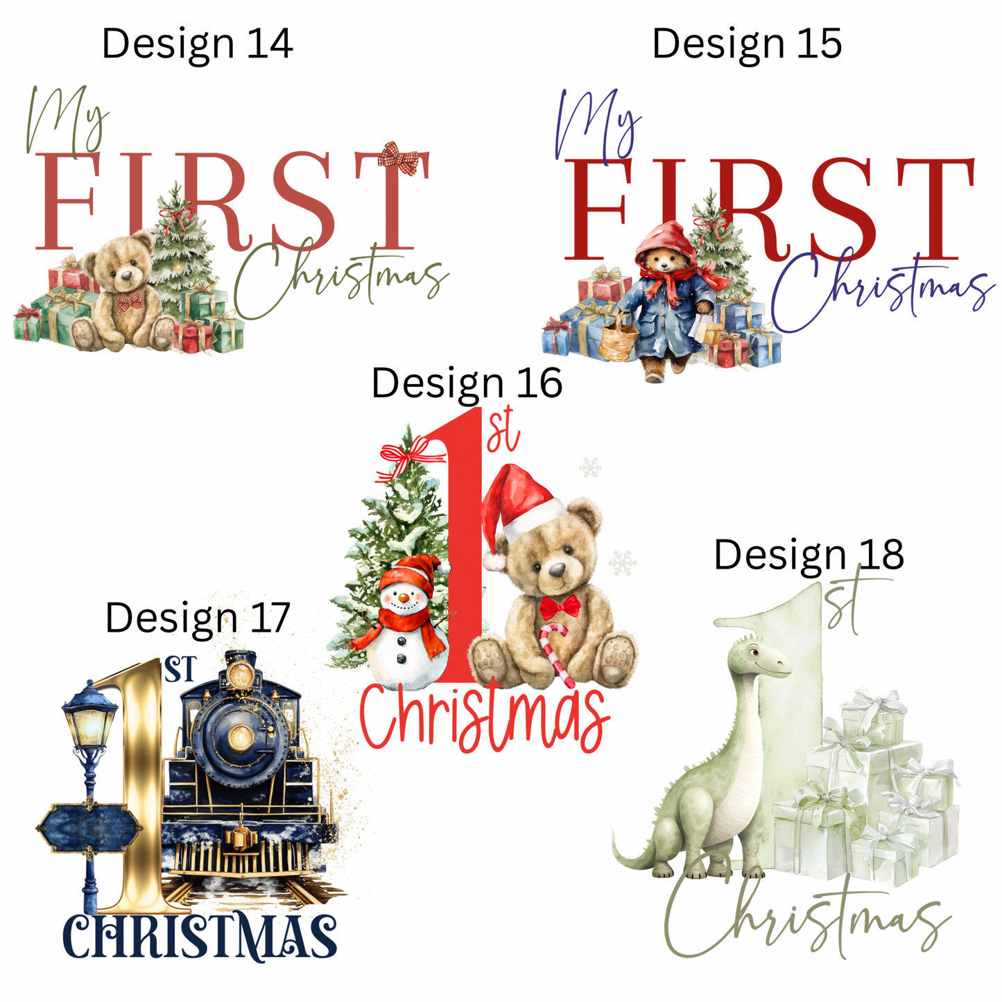 Baby 1st Christmas, personalised Christmas pyjamas, nutcracker, cute bunny, Santa, my first Christmas sleepsuit.