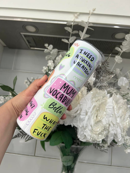 20oz tumbler ‘mum vocabulary’