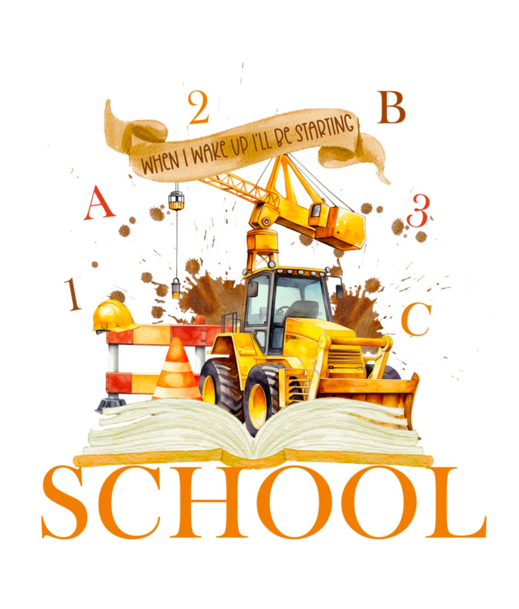 When I wake up pjs (digger school theme )