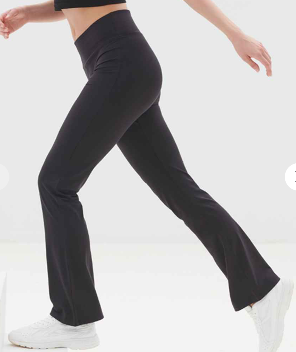 Island Allstars training adult black flares