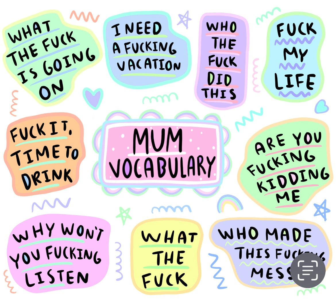 20oz tumbler ‘mum vocabulary’