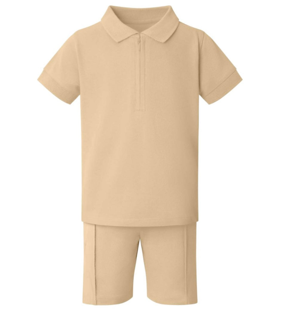 Boys T-shirt and short polo set
