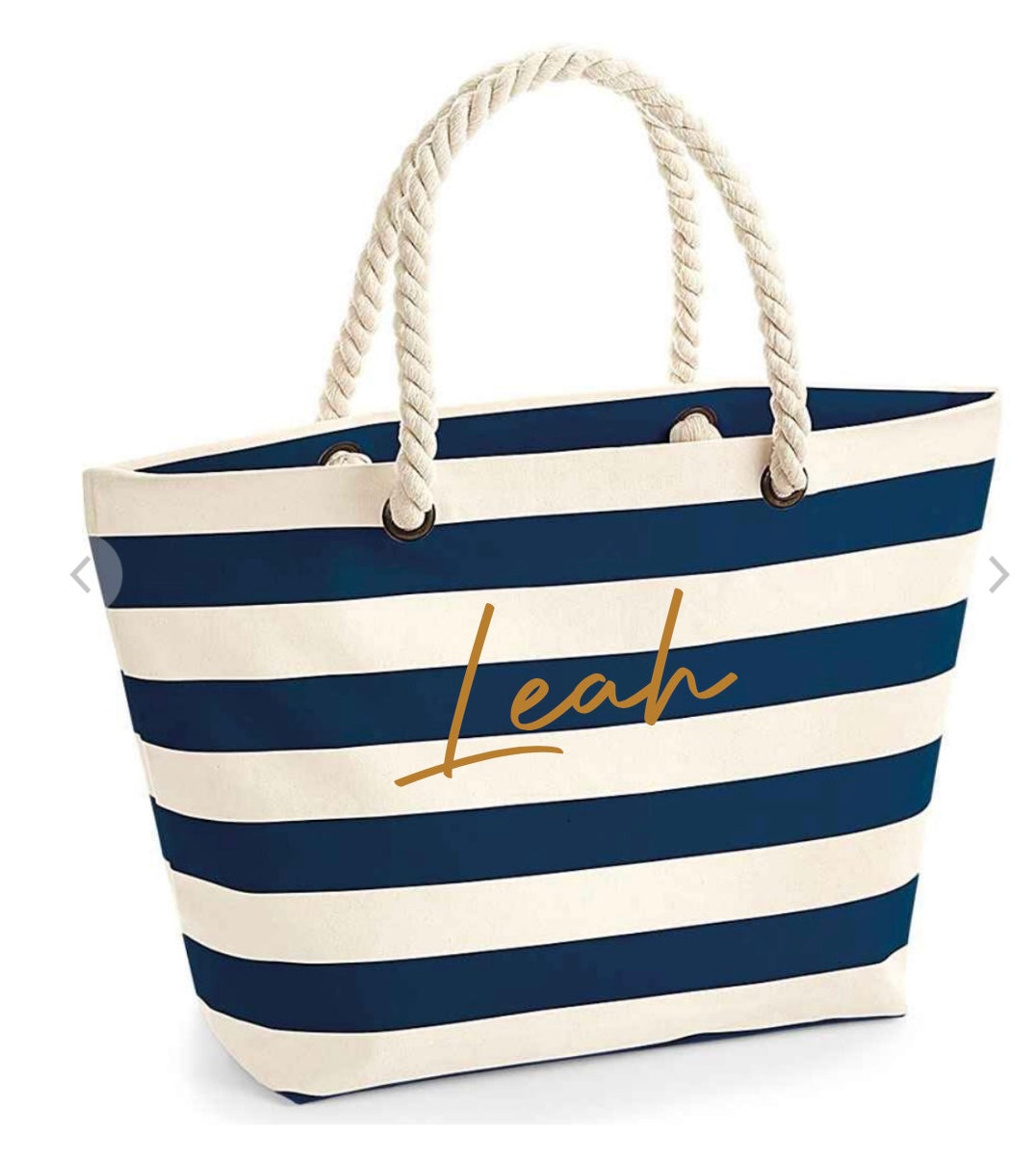 Stripe beach bag