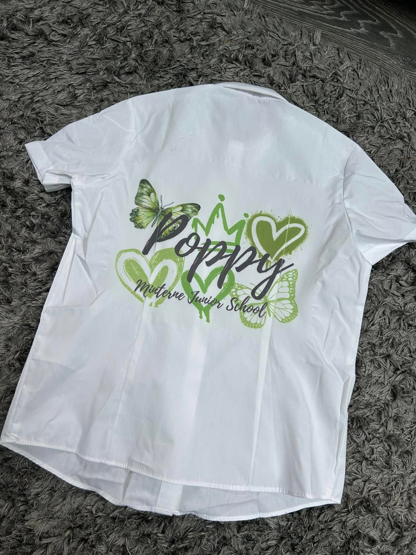 Leavers shirt (butterflies and hearts)