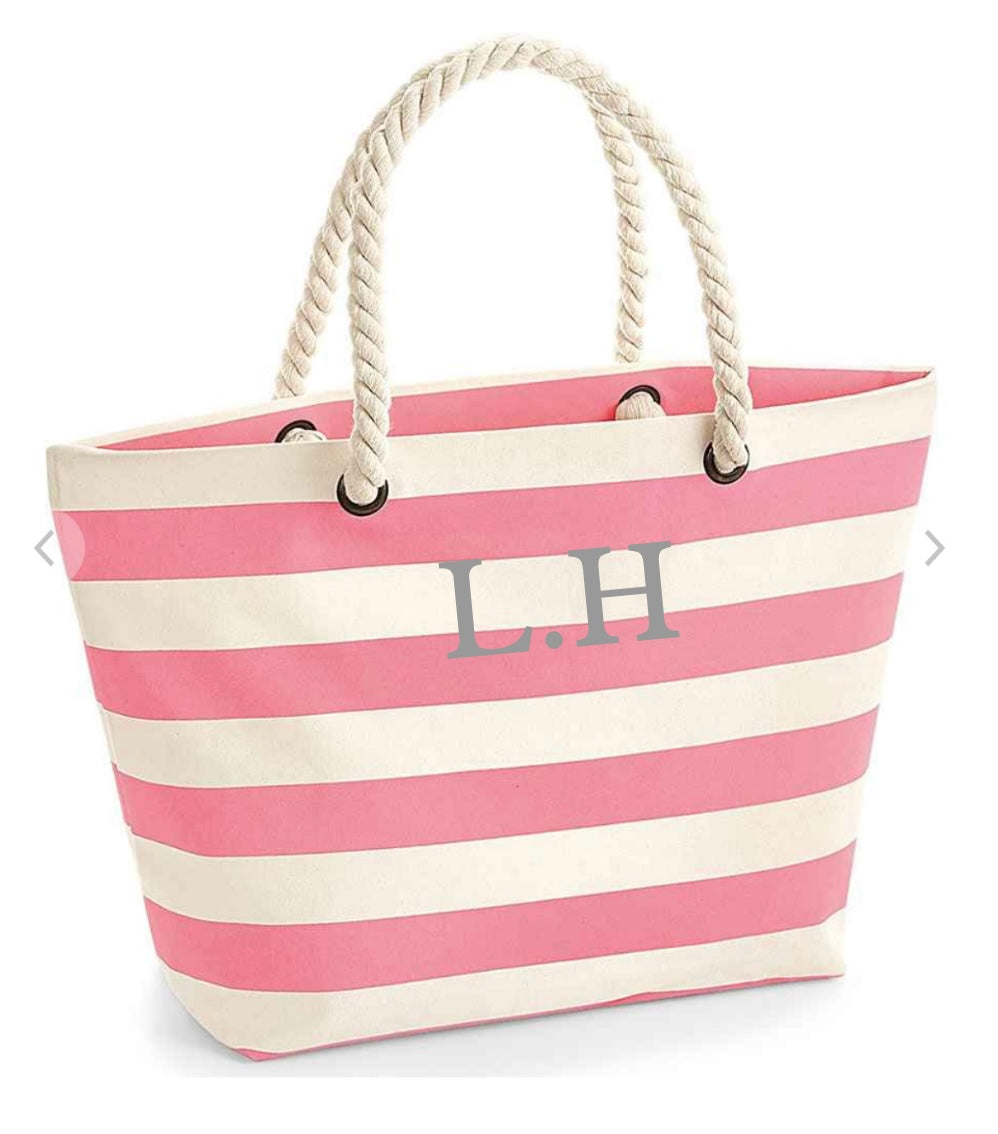 Stripe beach bag