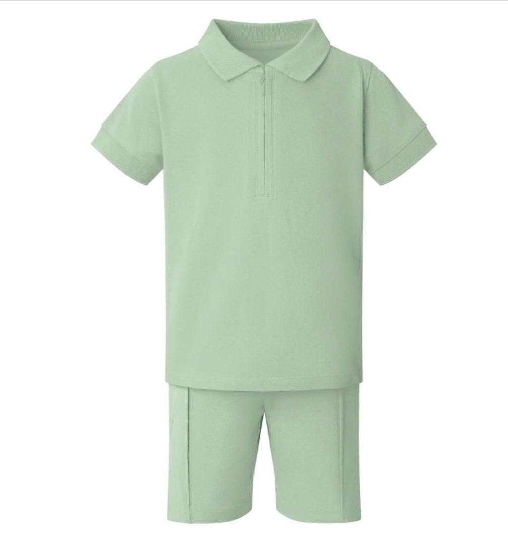 Boys T-shirt and short polo set