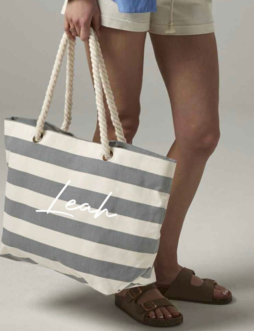 Stripe beach bag