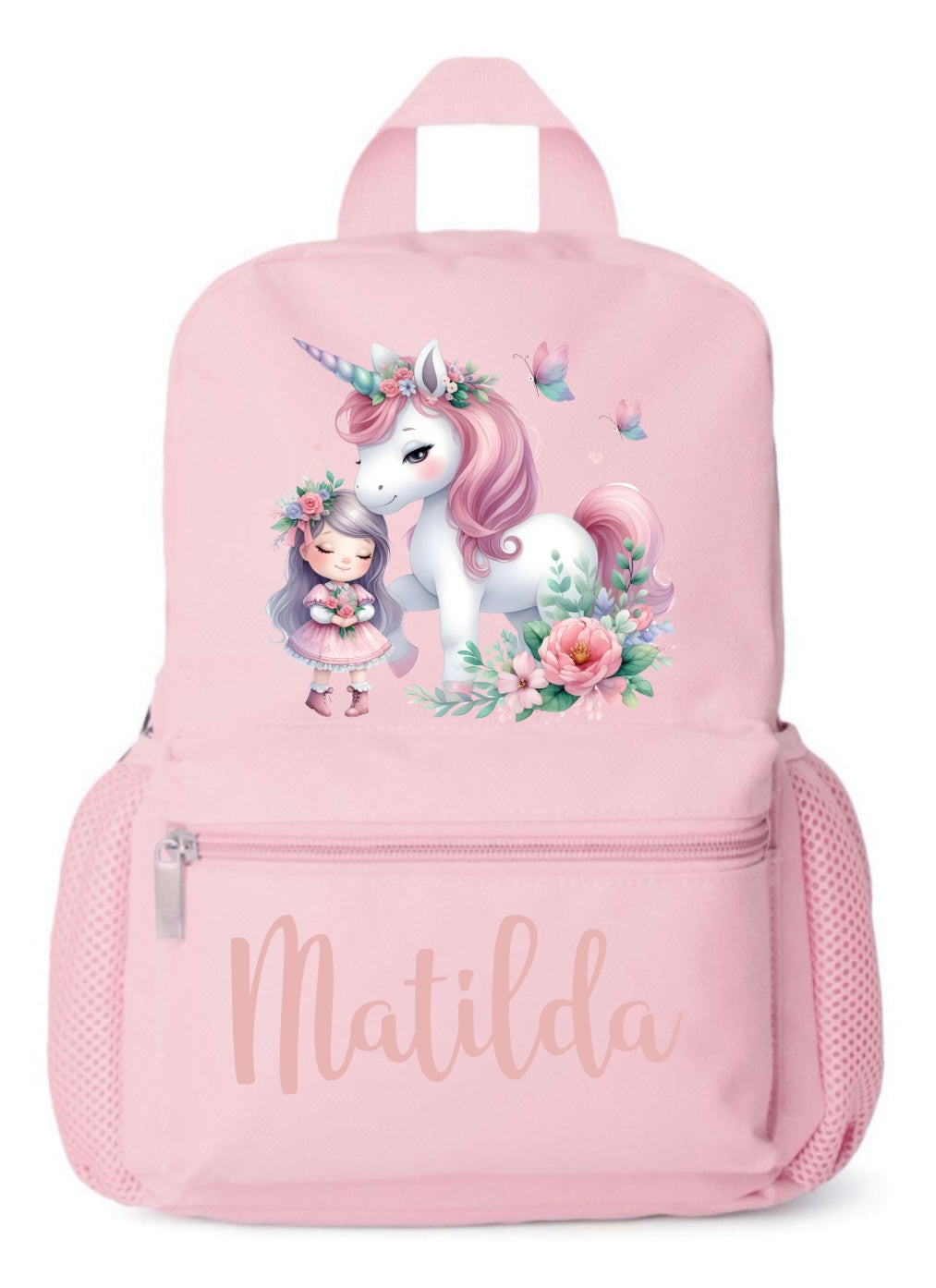 Character printed pastel backpacks