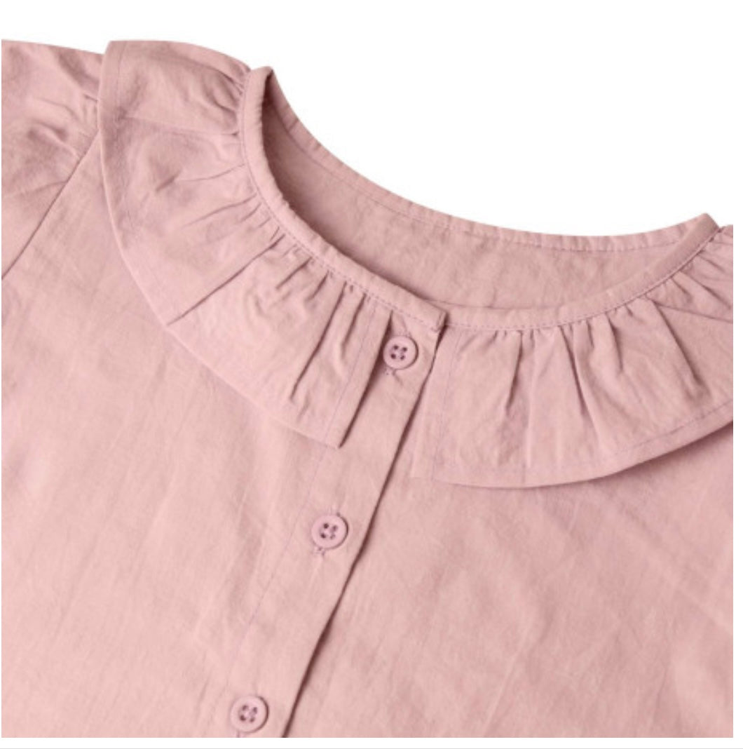 Girls linen style tshirt and shorts set