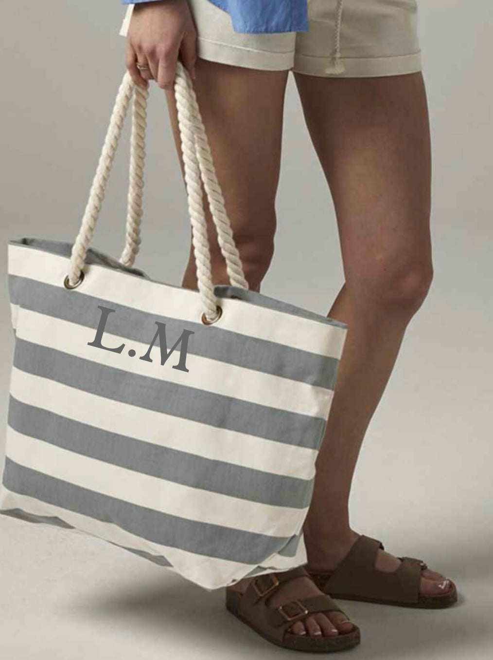 Stripe beach bag