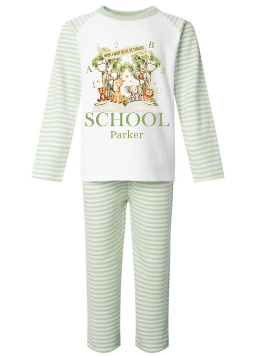 When I wake up pjs (stuffed toy school theme )