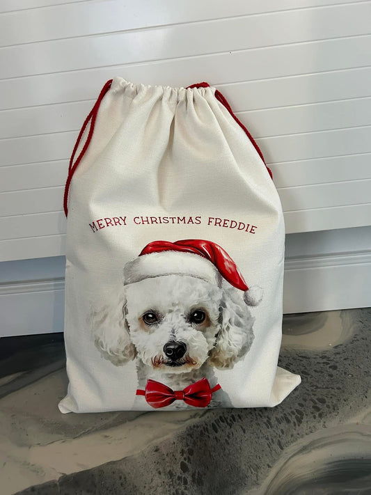 Personalised Christmas Santa Sack for Dog,