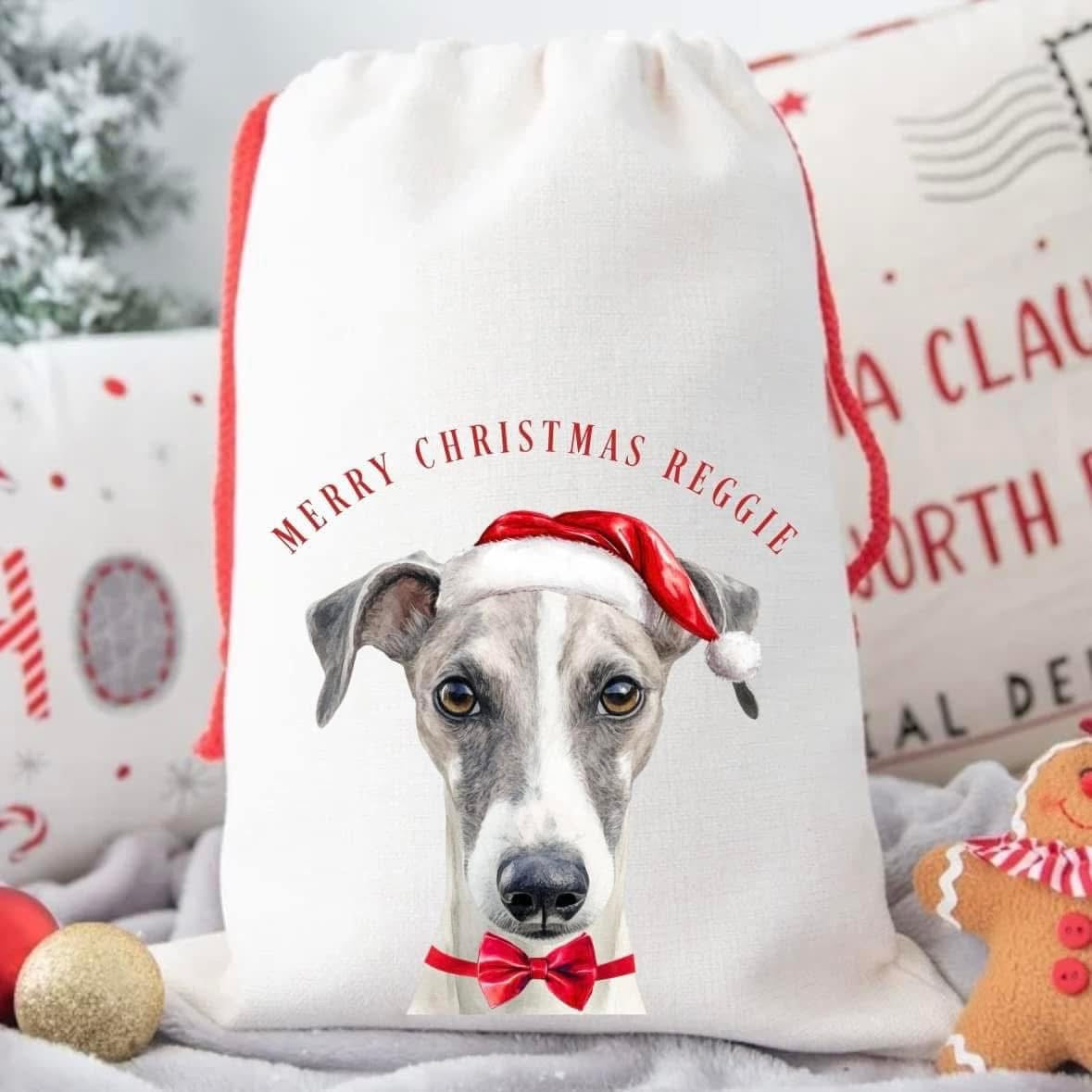 Personalised Christmas Santa Sack for Dog,