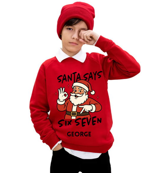 Christmas jumper - Santa says 6 7
