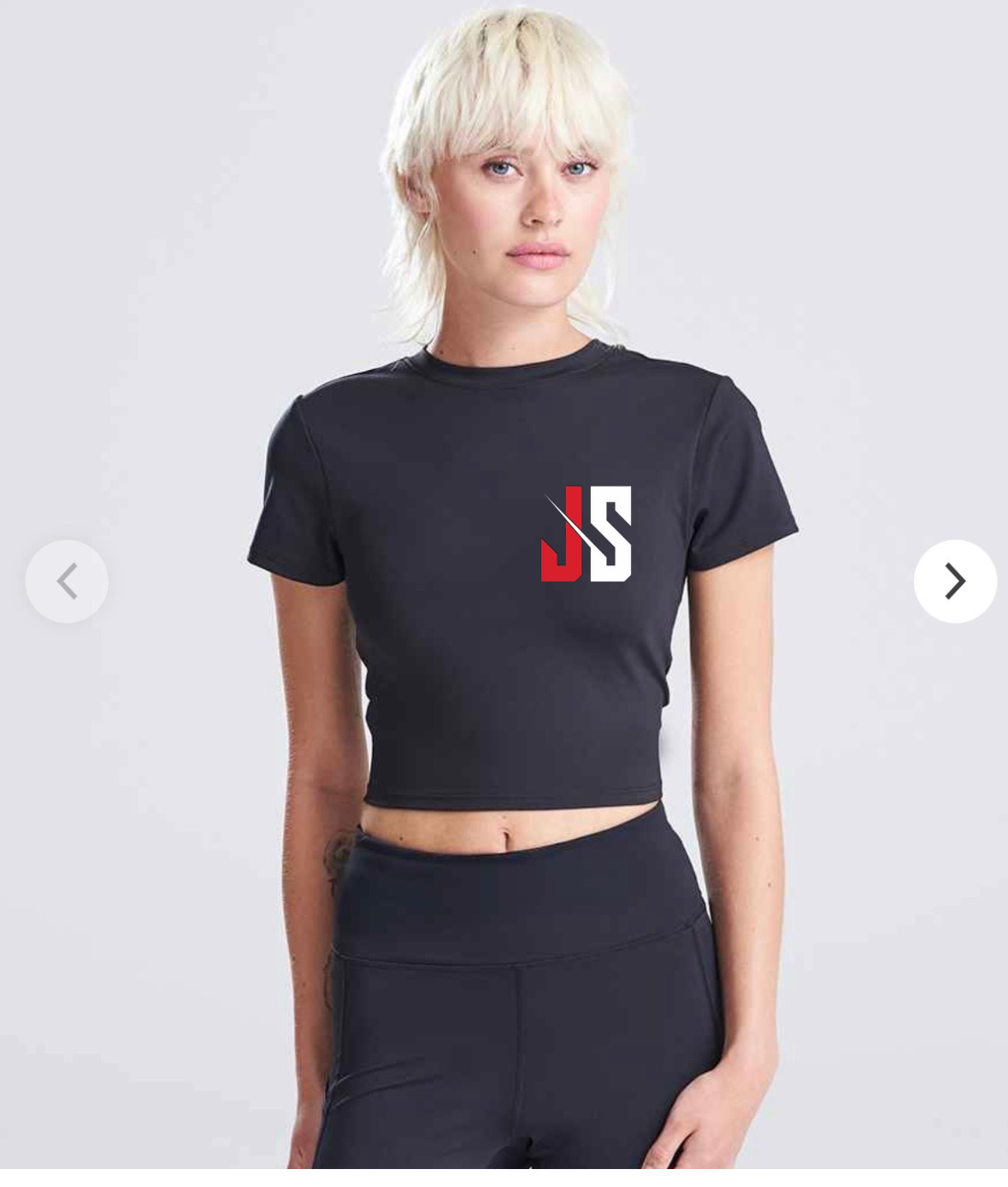Ladies cropped tshirt JS performance
