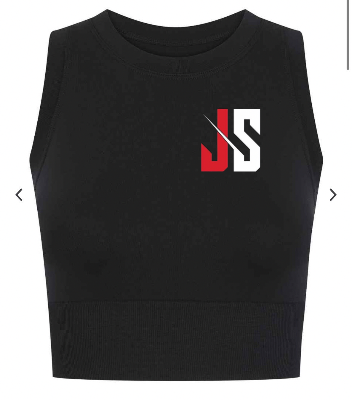 Ladies sports cropped tank top JS Performance