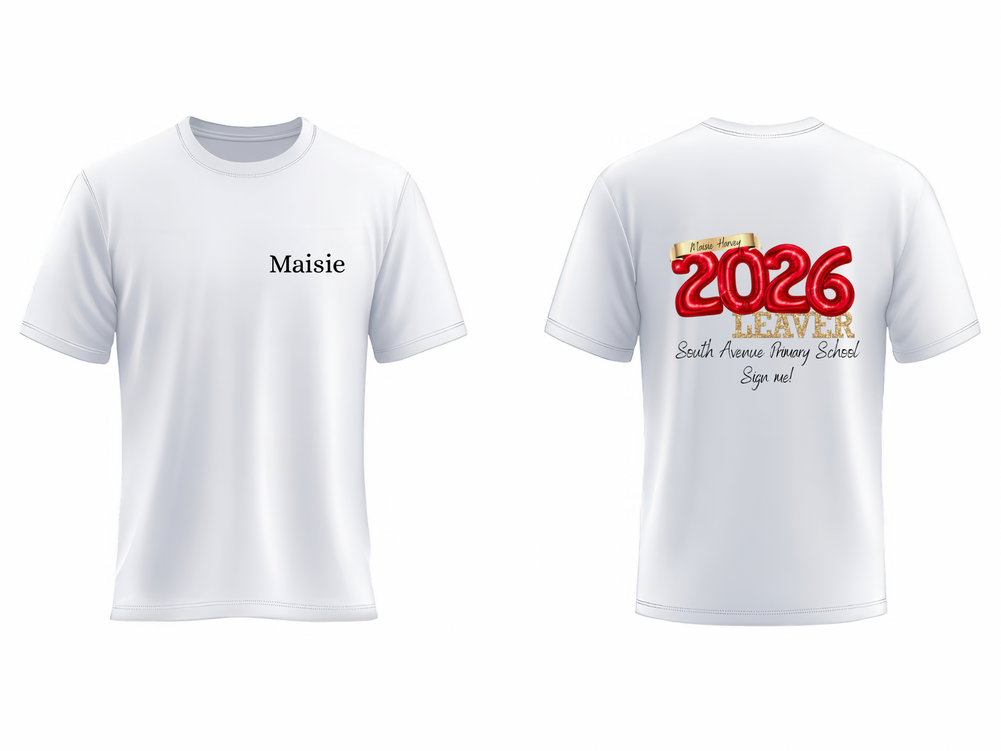 Leavers 2026 “sign me” tshirt