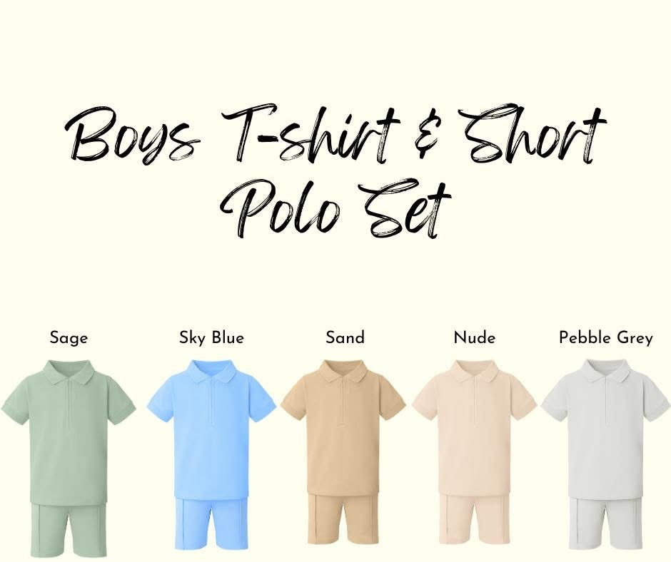 Boys T-shirt and short polo set