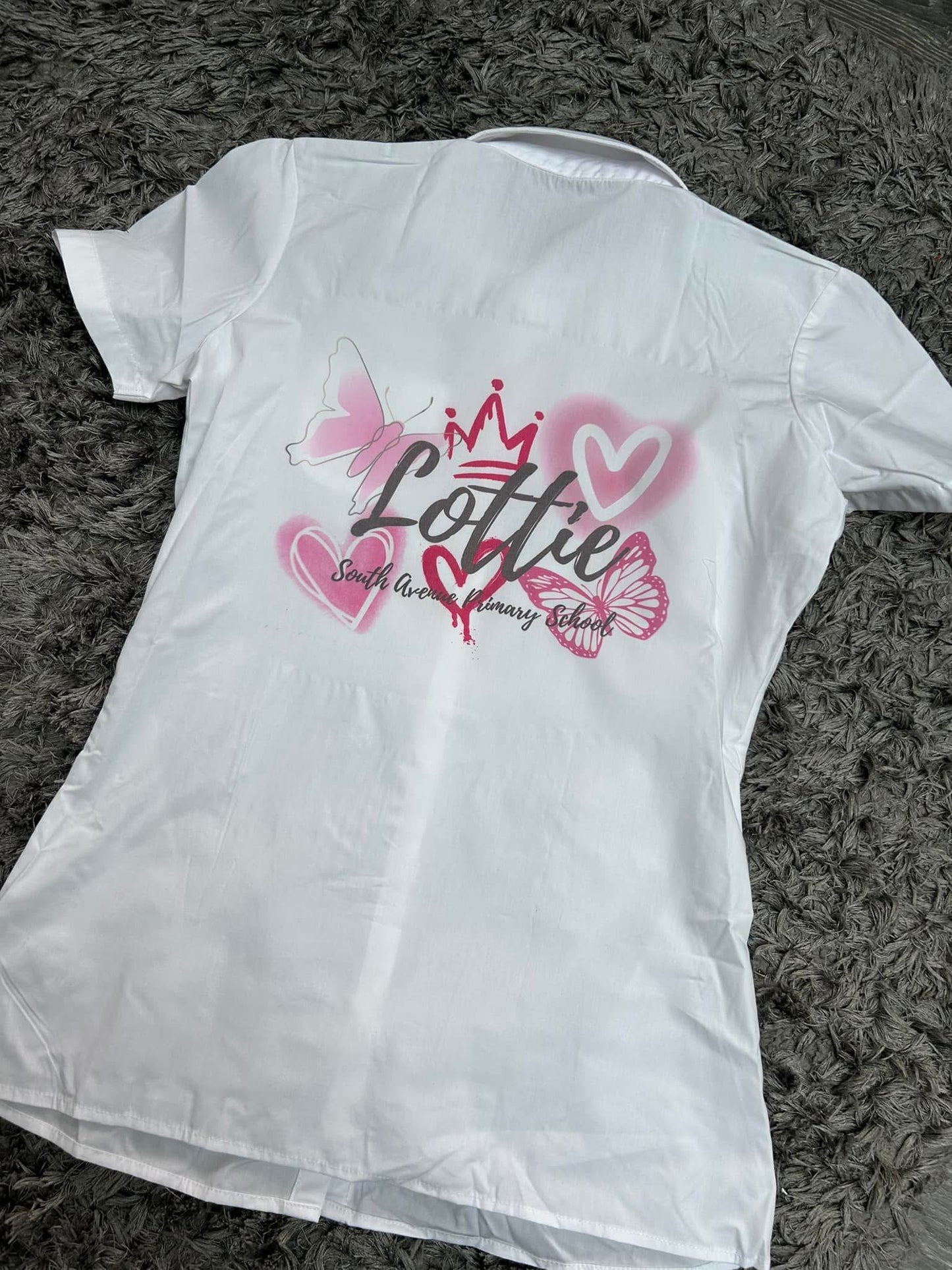Leavers shirt (butterflies and hearts)