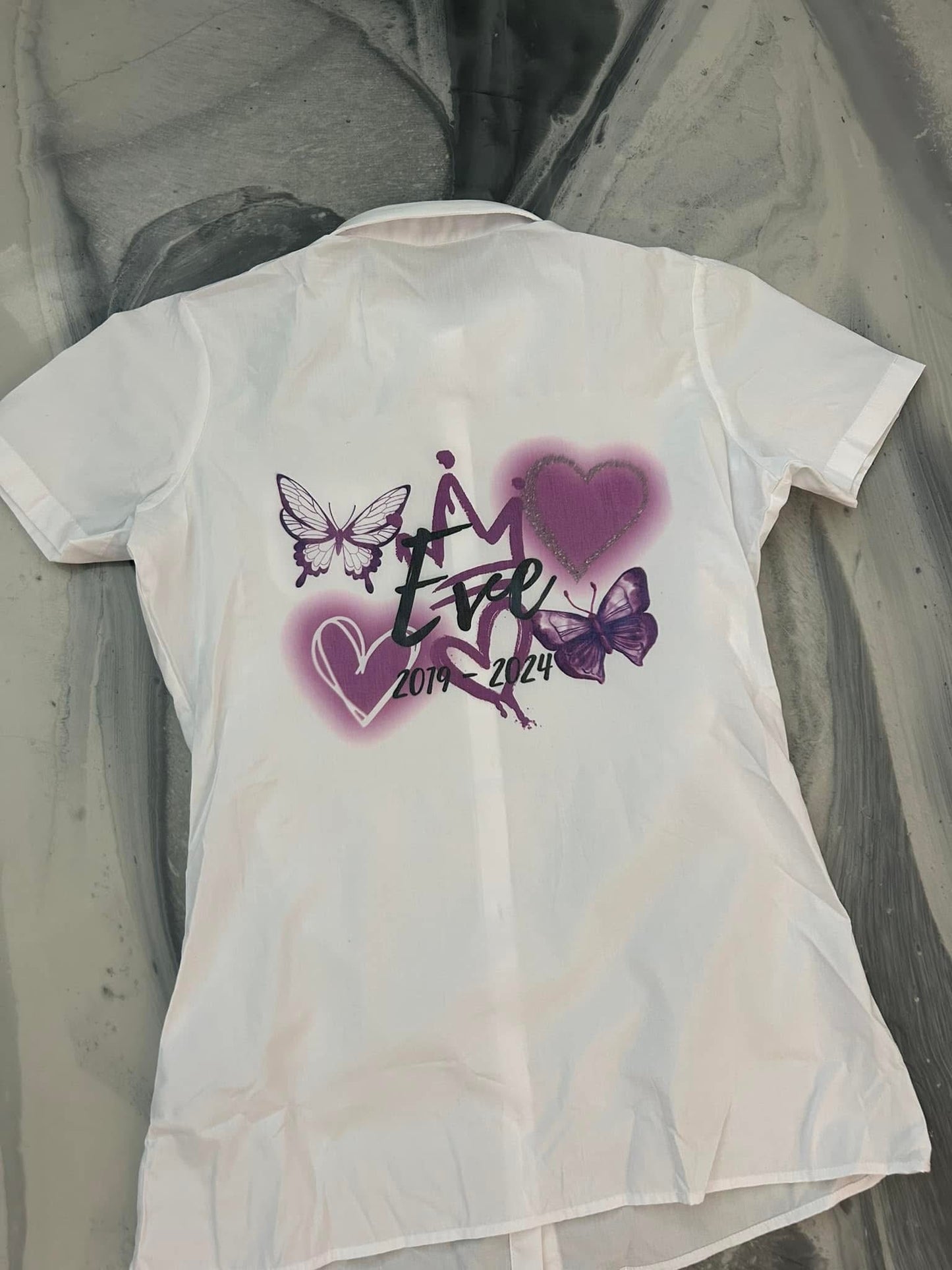 Leavers shirt (butterflies and hearts)