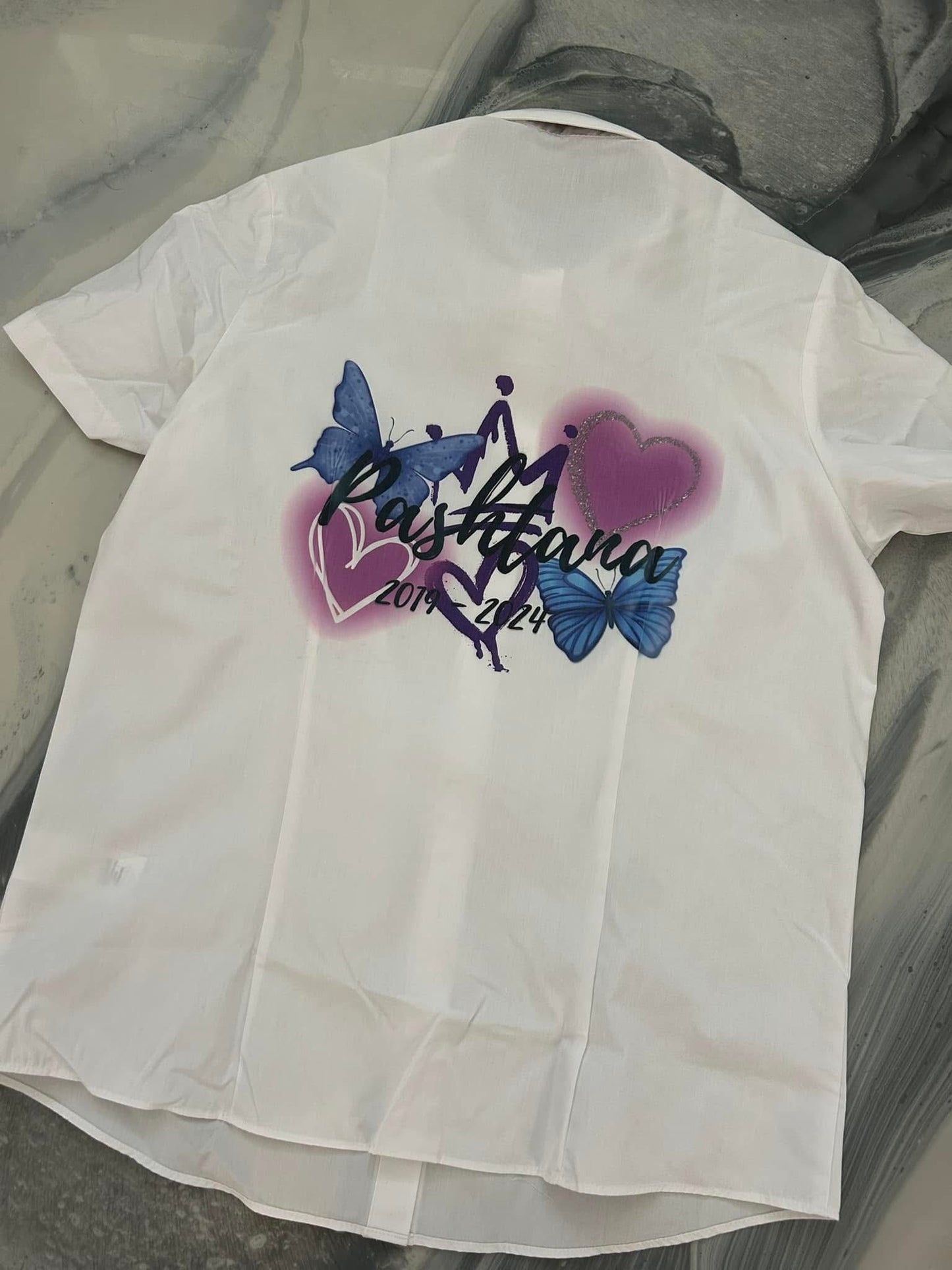 Leavers shirt (butterflies and hearts)