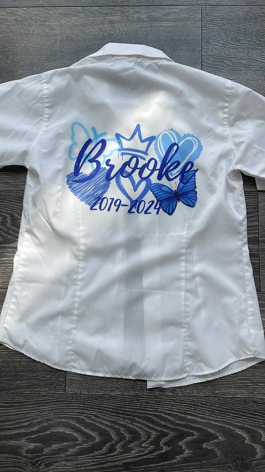 Leavers shirt (butterflies and hearts)