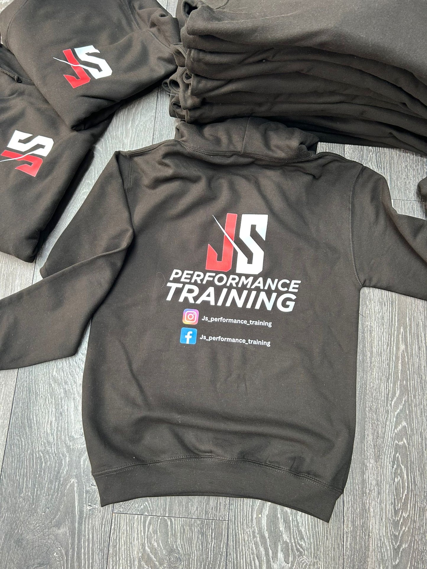 JS Performance training hoodie in black (Adult)