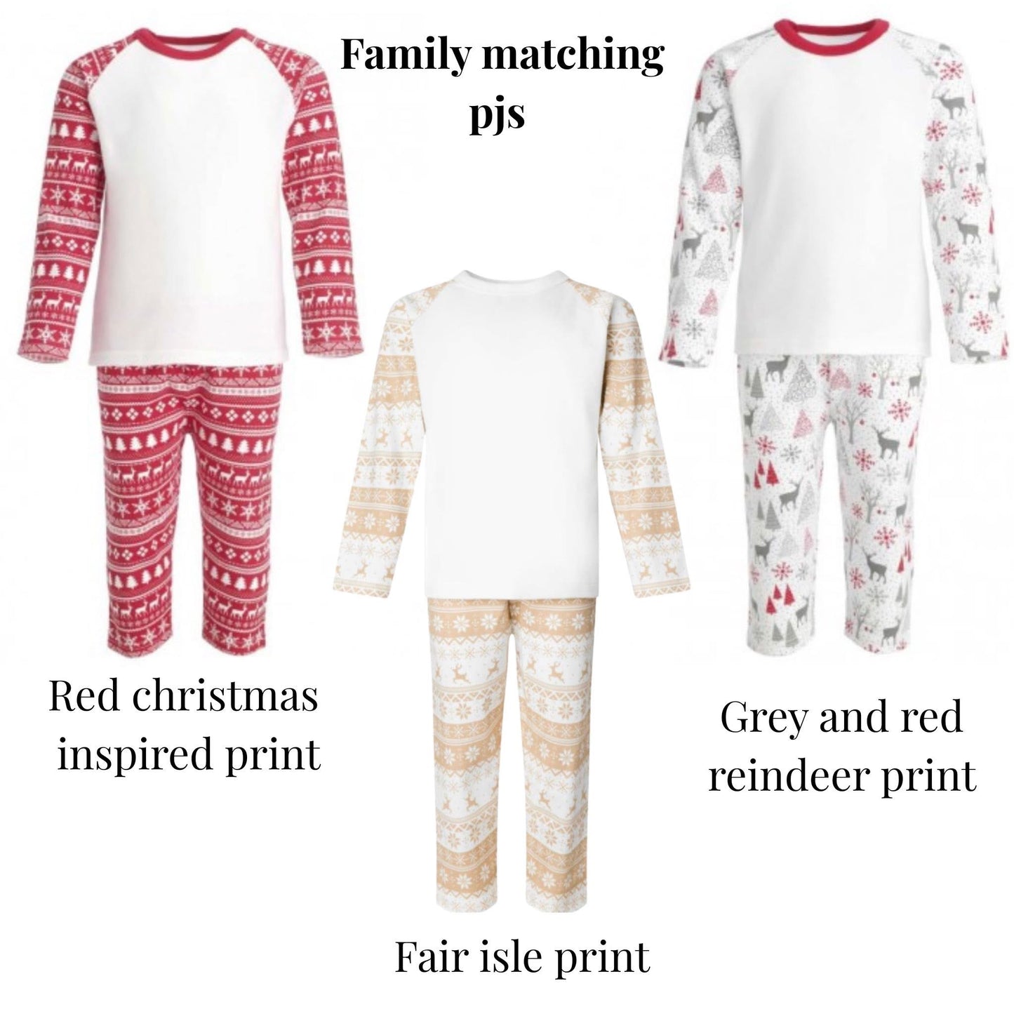Christmas family pyjamas (childrens sizes)